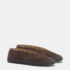 Le Monde Béryl Apres Ski Brown Shearling Flats